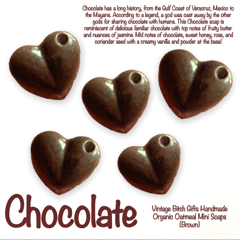 New VintageBitch Gifts Handmade Chocolate Organic Oatmeal Mini Soaps